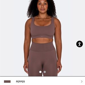 Set Active Sculptflex Box Cut Bra in Pepper colour